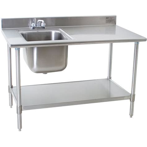 stainless steel worktable with sink